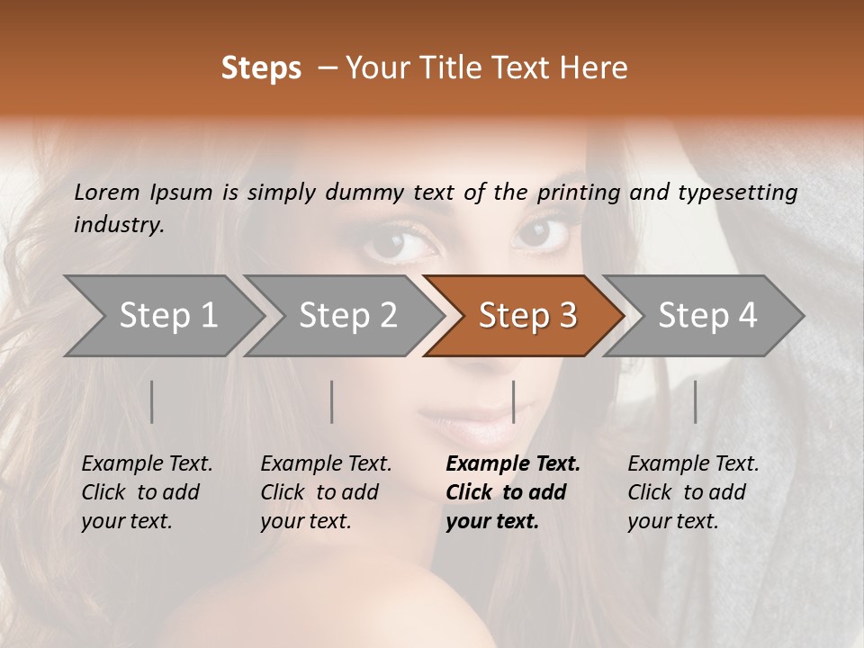 Young Femininity Girl PowerPoint Template