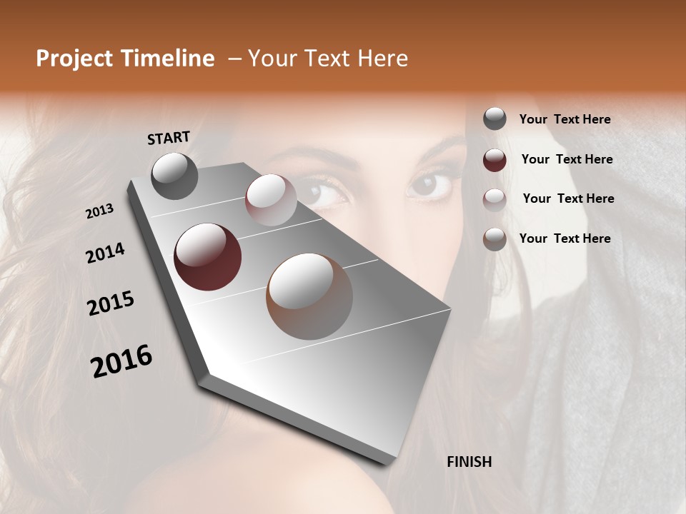 Young Femininity Girl PowerPoint Template