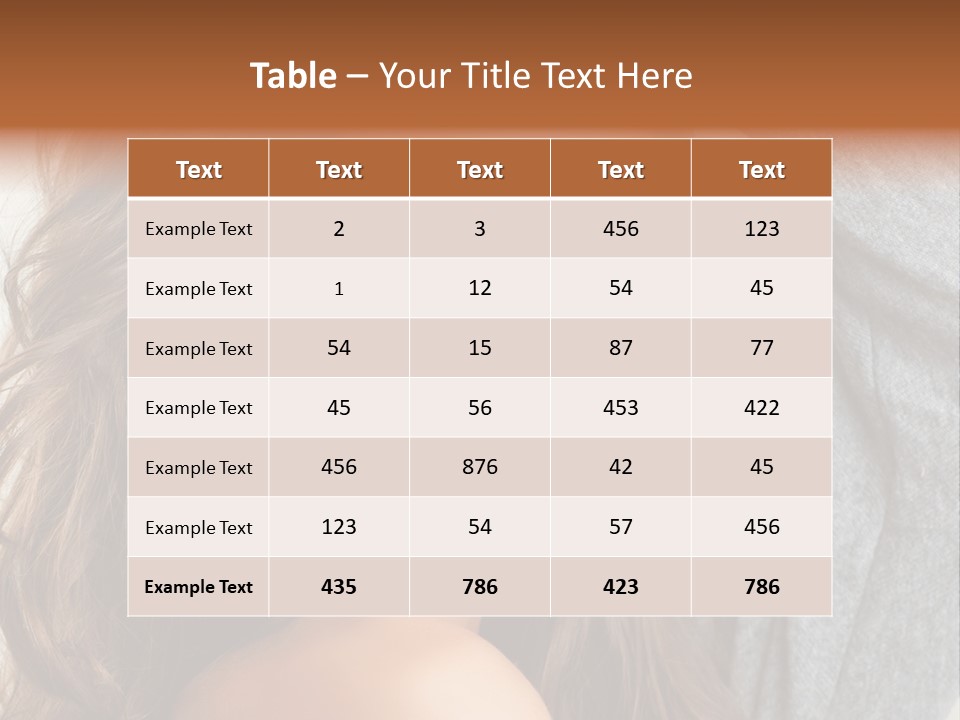 Young Femininity Girl PowerPoint Template