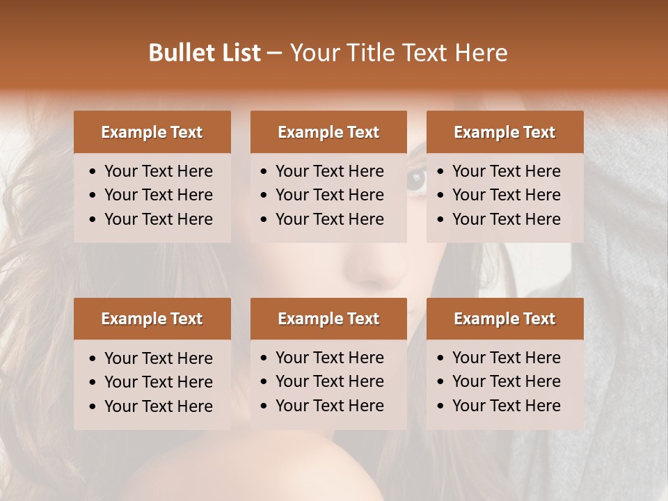 Young Femininity Girl PowerPoint Template