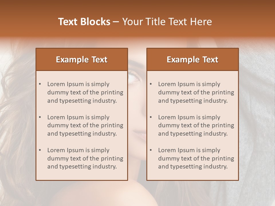 Young Femininity Girl PowerPoint Template