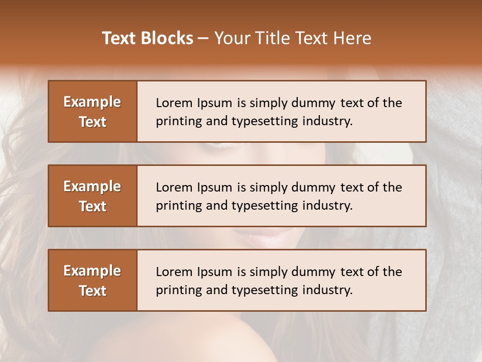 Young Femininity Girl PowerPoint Template