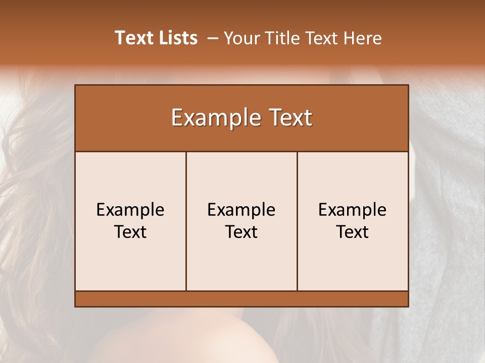 Young Femininity Girl PowerPoint Template