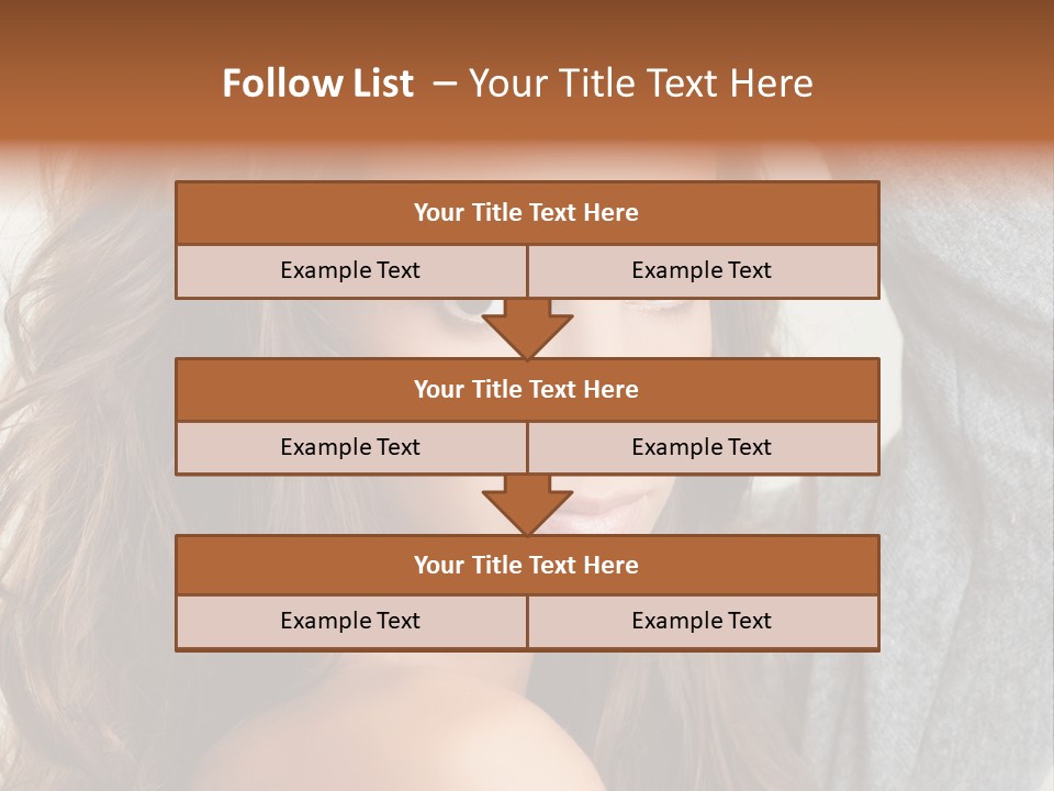 Young Femininity Girl PowerPoint Template