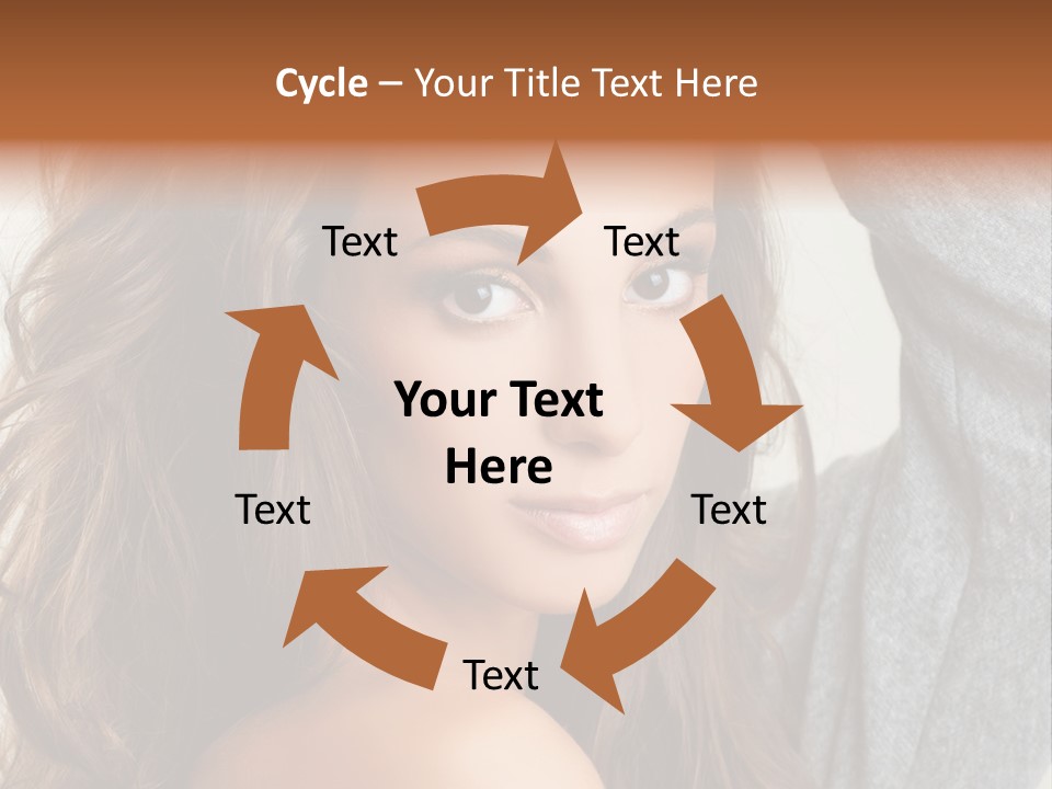 Young Femininity Girl PowerPoint Template