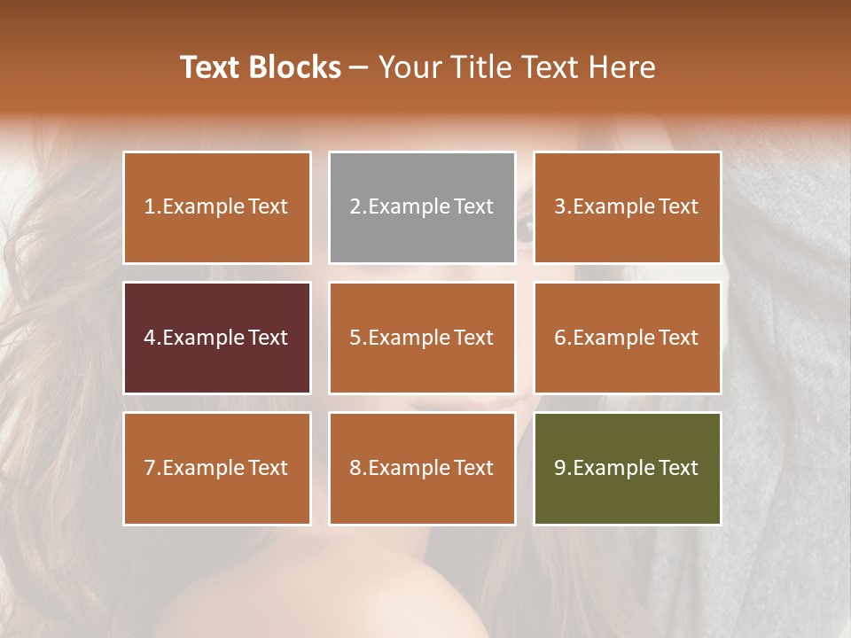 Young Femininity Girl PowerPoint Template