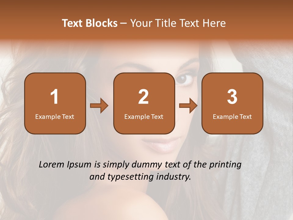 Young Femininity Girl PowerPoint Template