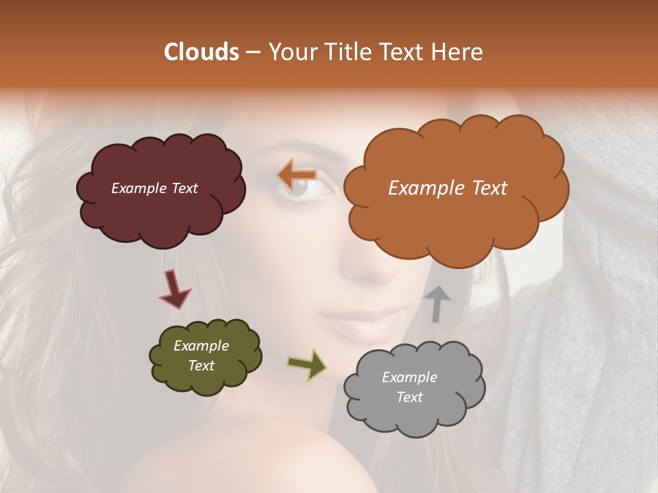 Young Femininity Girl PowerPoint Template