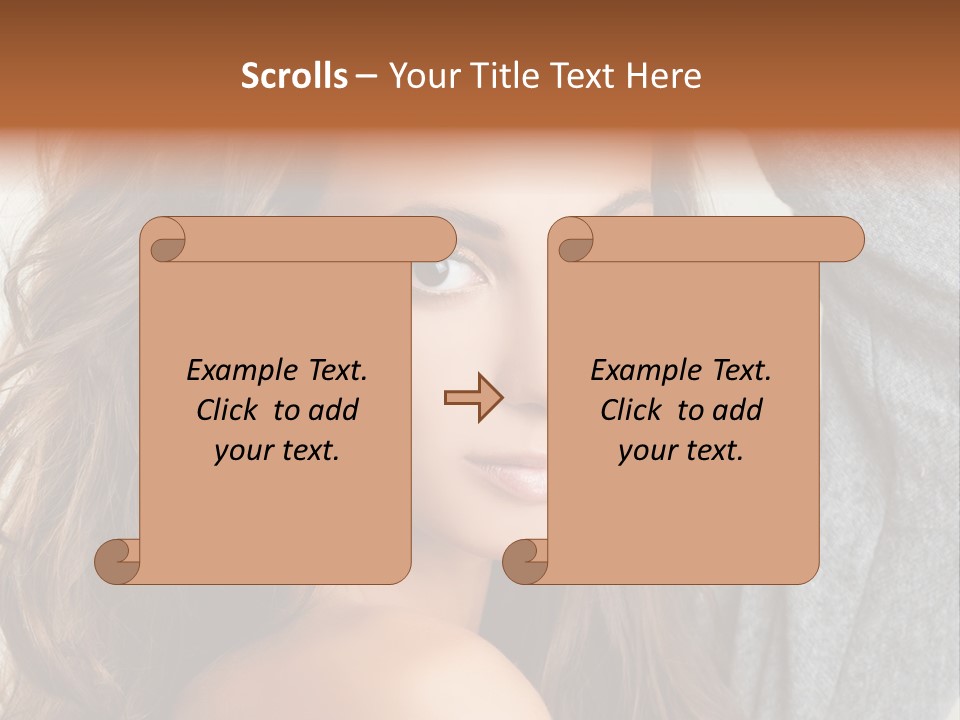 Young Femininity Girl PowerPoint Template