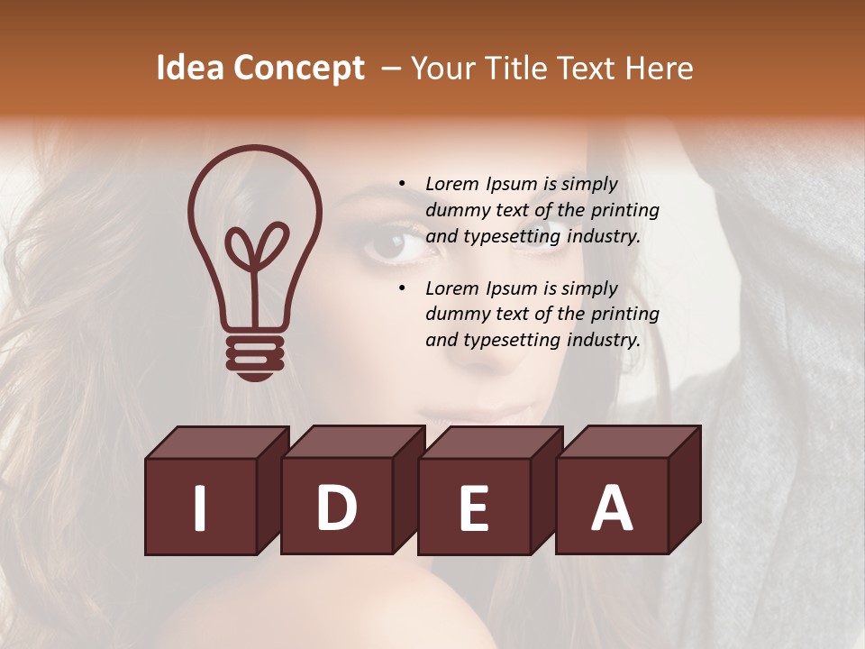 Young Femininity Girl PowerPoint Template