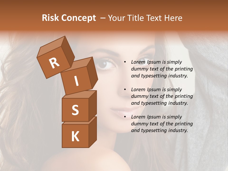 Young Femininity Girl PowerPoint Template