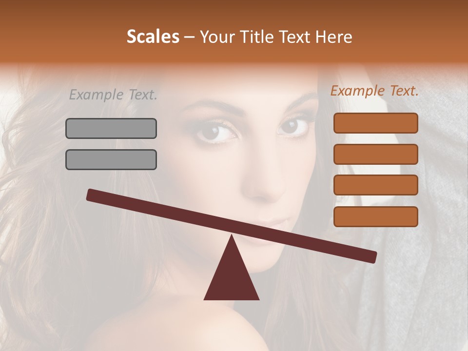 Young Femininity Girl PowerPoint Template