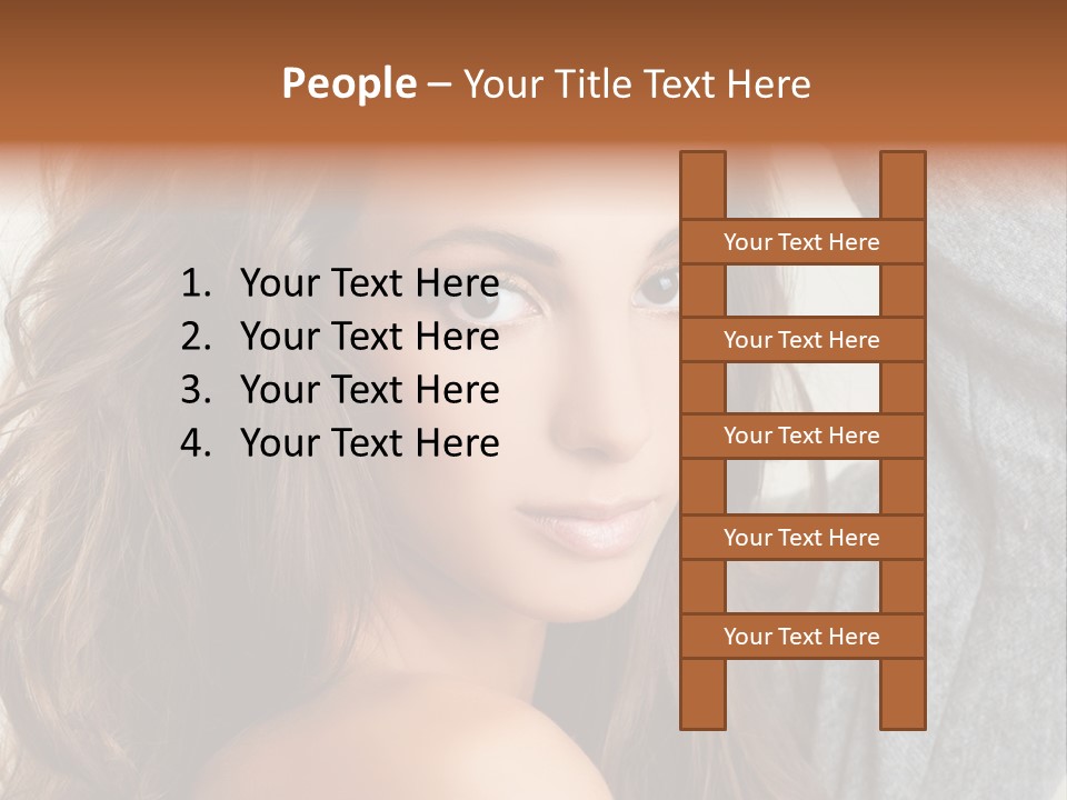 Young Femininity Girl PowerPoint Template