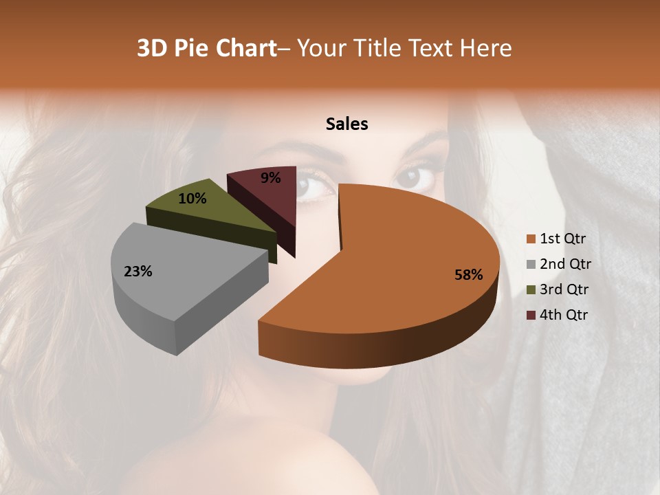 Young Femininity Girl PowerPoint Template