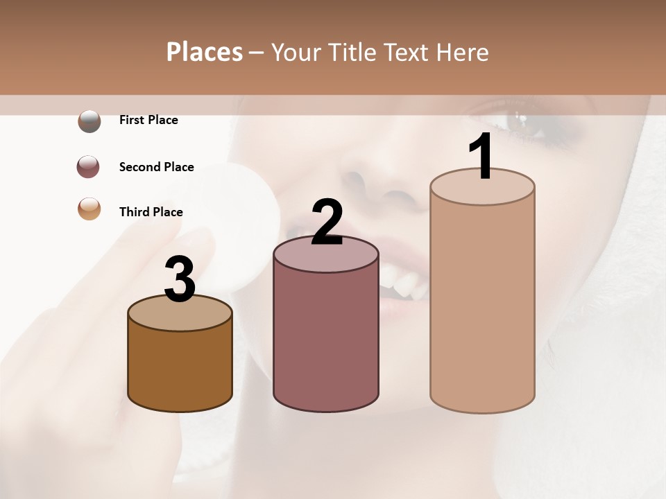 Smiling Pretty Young PowerPoint Template