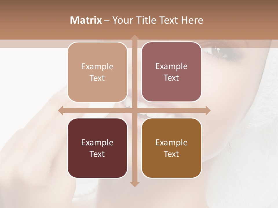 Smiling Pretty Young PowerPoint Template