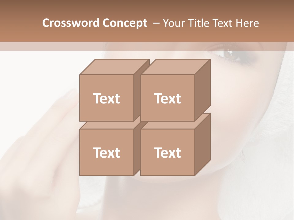 Smiling Pretty Young PowerPoint Template