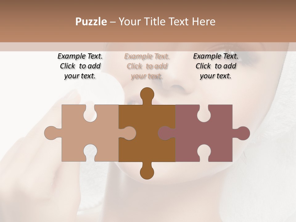 Smiling Pretty Young PowerPoint Template