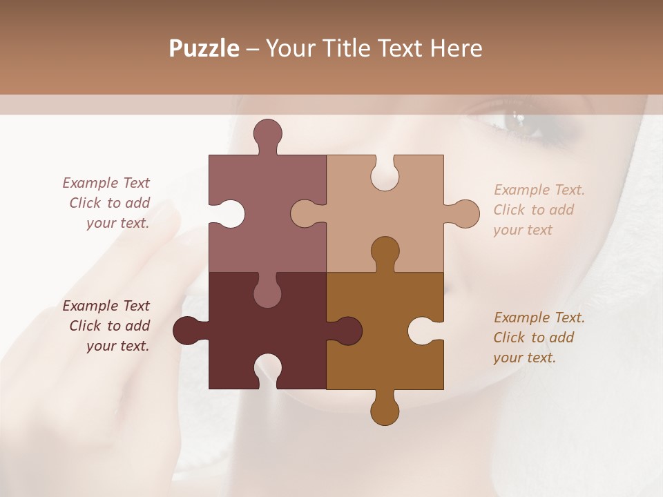 Smiling Pretty Young PowerPoint Template