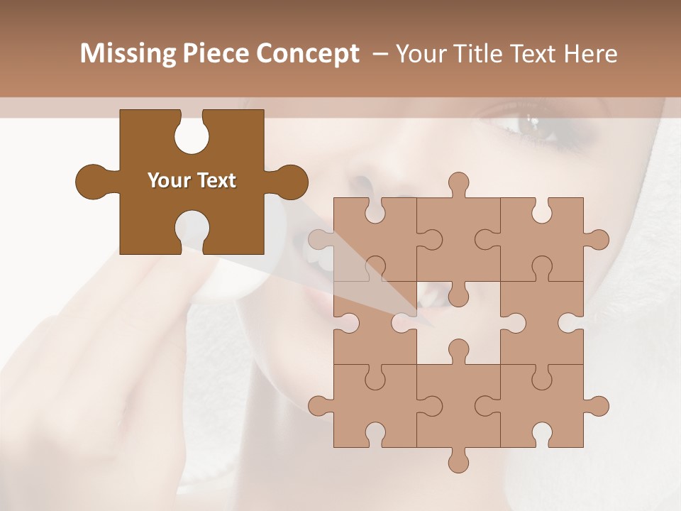 Smiling Pretty Young PowerPoint Template