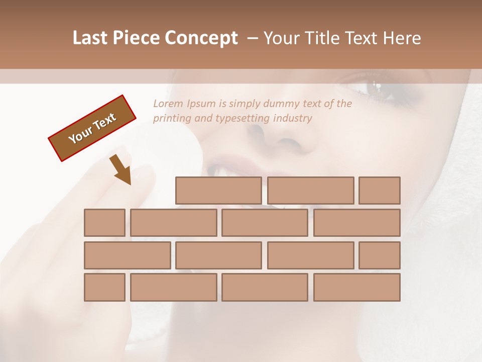 Smiling Pretty Young PowerPoint Template