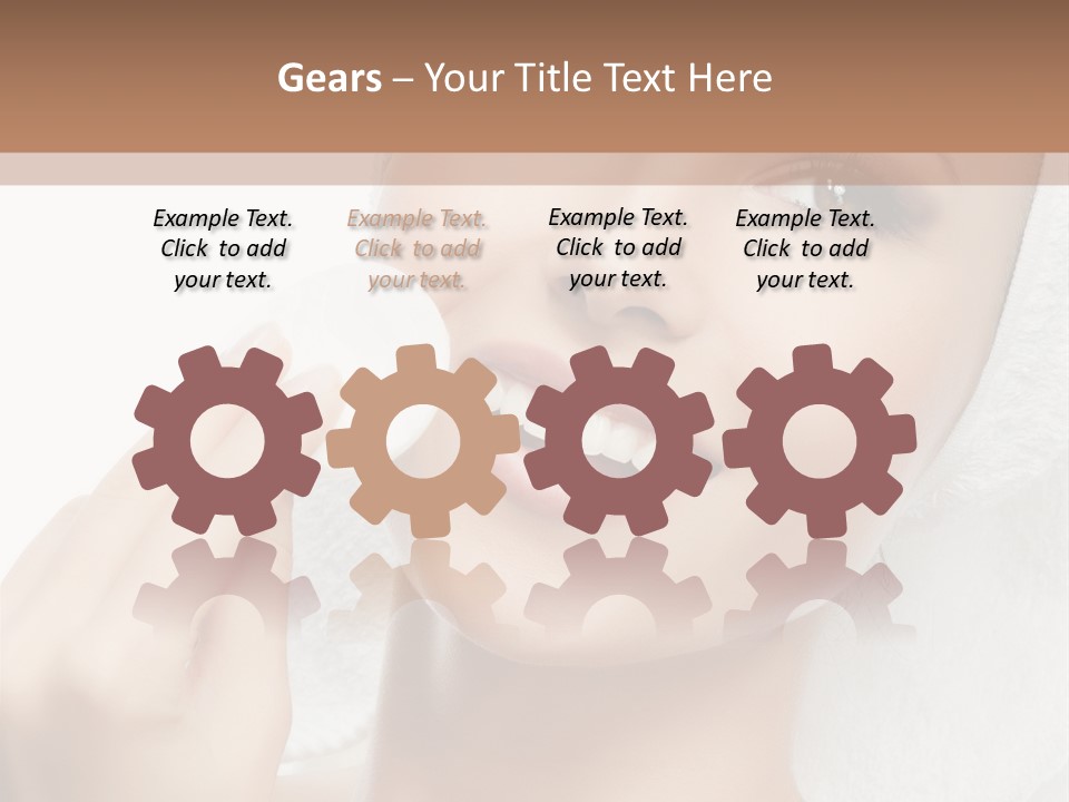 Smiling Pretty Young PowerPoint Template