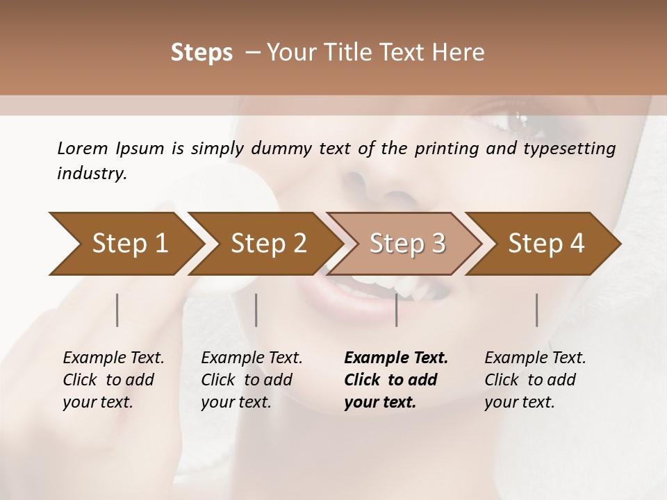 Smiling Pretty Young PowerPoint Template