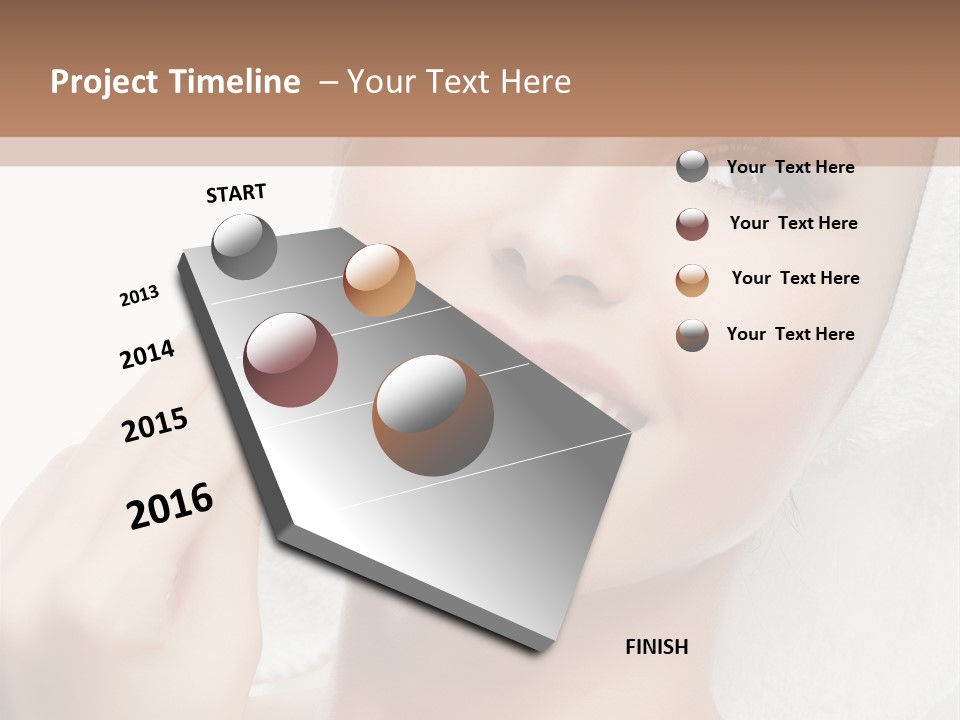 Smiling Pretty Young PowerPoint Template