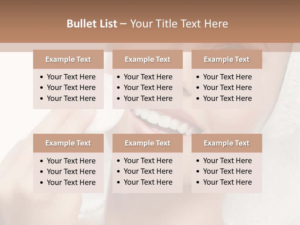 Smiling Pretty Young PowerPoint Template