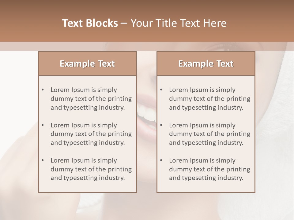 Smiling Pretty Young PowerPoint Template