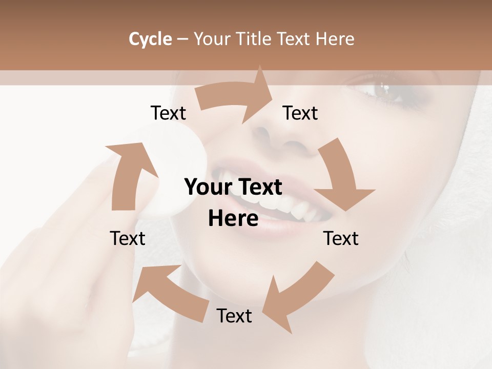 Smiling Pretty Young PowerPoint Template