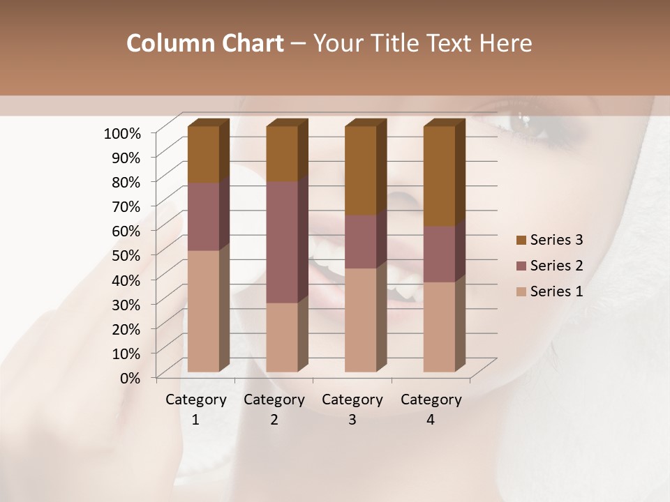 Smiling Pretty Young PowerPoint Template
