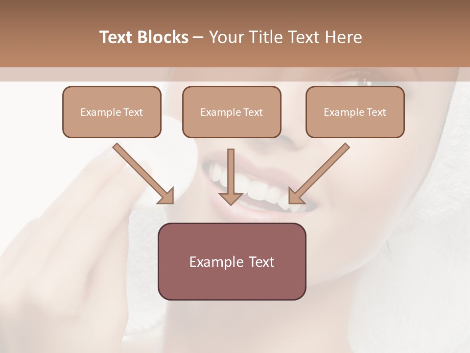 Smiling Pretty Young PowerPoint Template