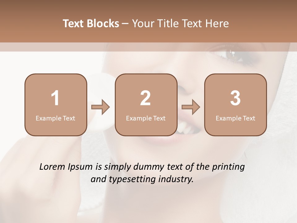 Smiling Pretty Young PowerPoint Template