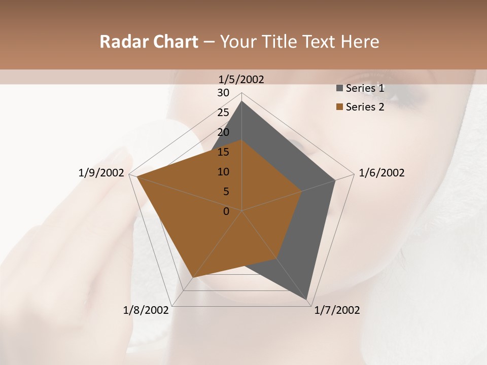 Smiling Pretty Young PowerPoint Template
