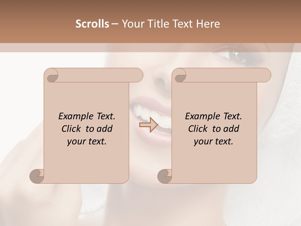 Smiling Pretty Young PowerPoint Template