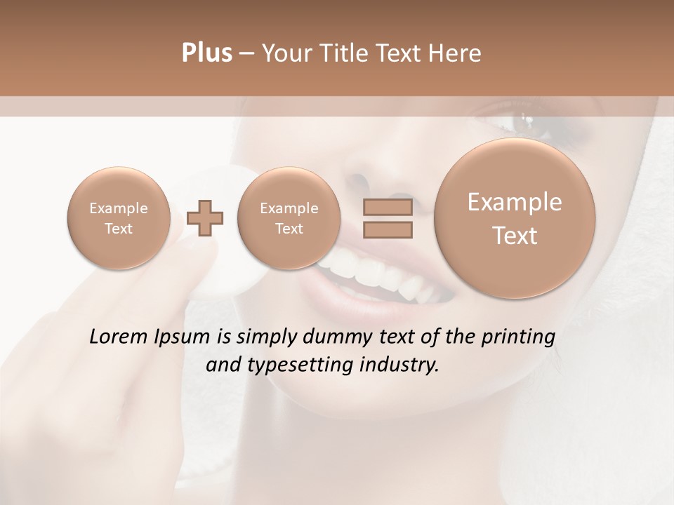 Smiling Pretty Young PowerPoint Template