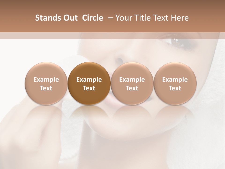 Smiling Pretty Young PowerPoint Template