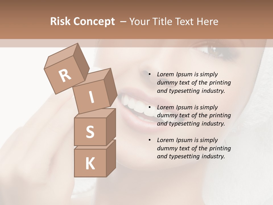 Smiling Pretty Young PowerPoint Template