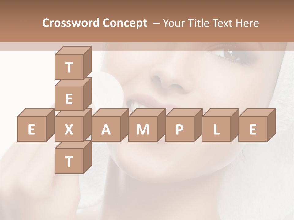 Smiling Pretty Young PowerPoint Template