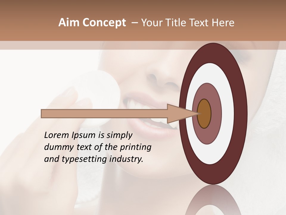 Smiling Pretty Young PowerPoint Template