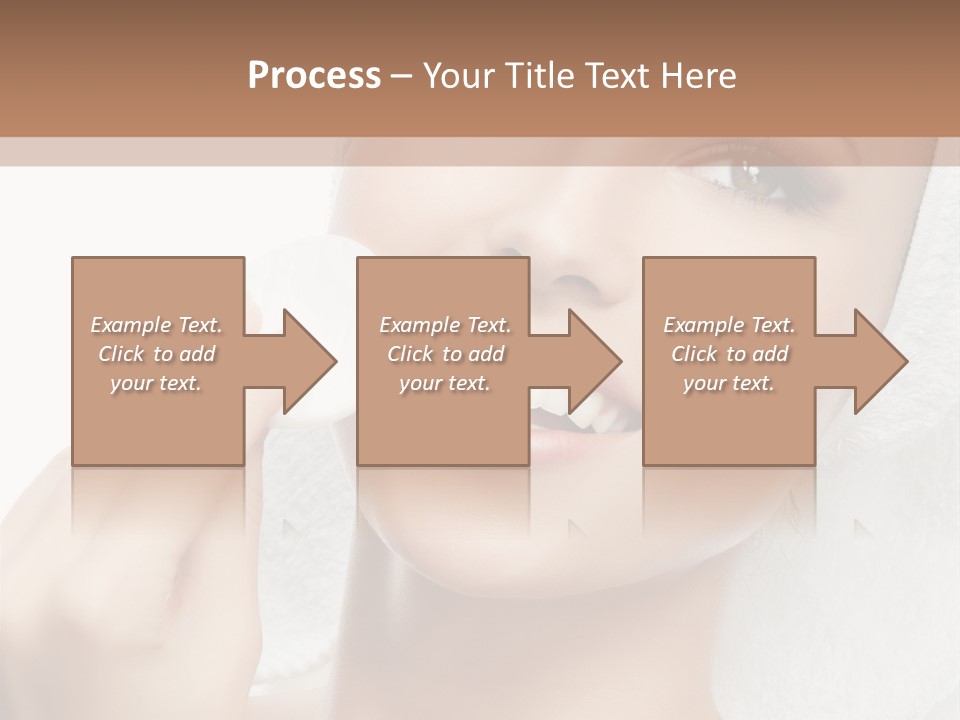 Smiling Pretty Young PowerPoint Template
