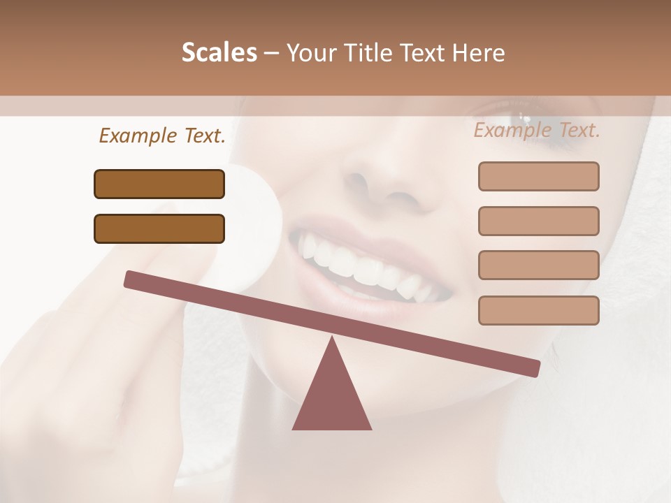 Smiling Pretty Young PowerPoint Template