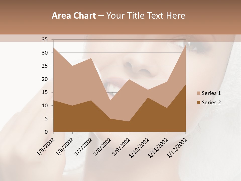 Smiling Pretty Young PowerPoint Template