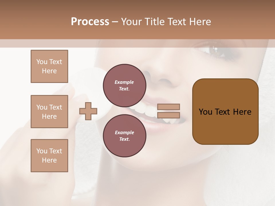 Smiling Pretty Young PowerPoint Template