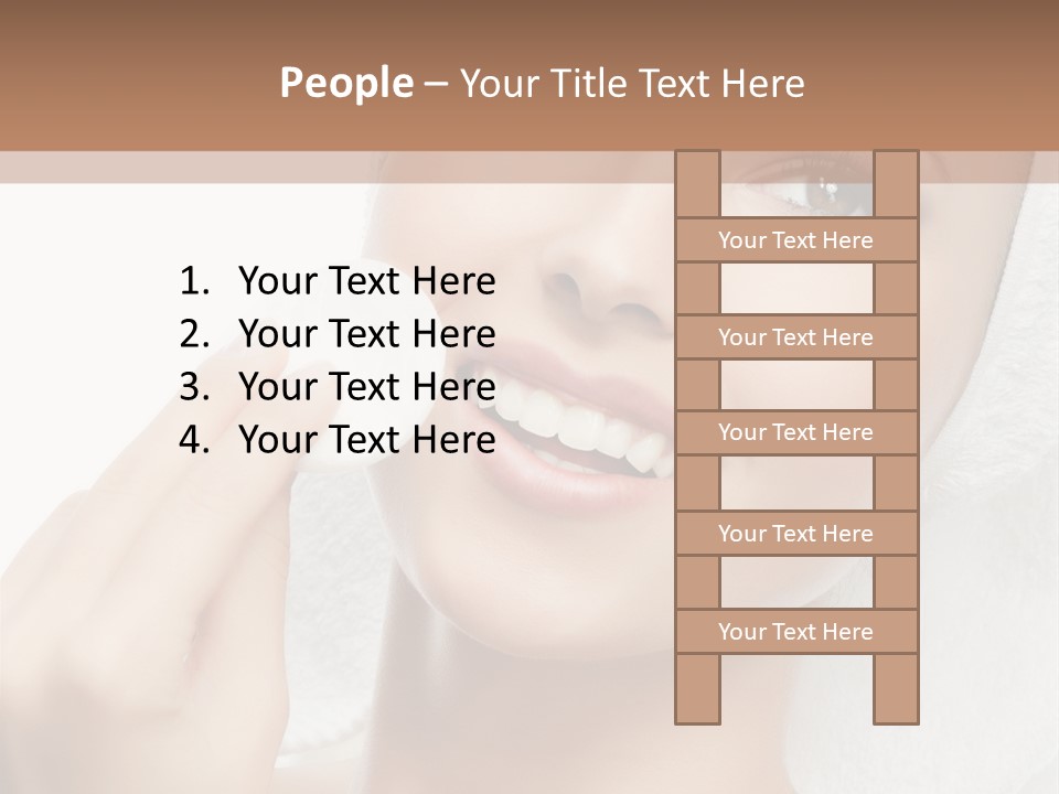 Smiling Pretty Young PowerPoint Template