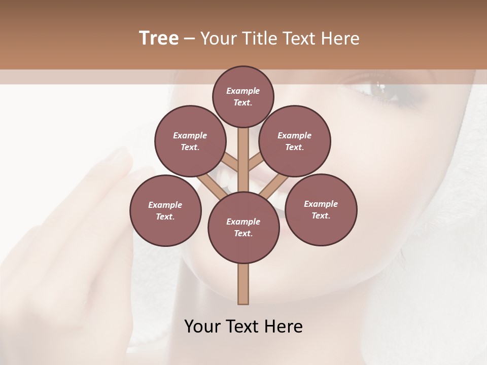 Smiling Pretty Young PowerPoint Template