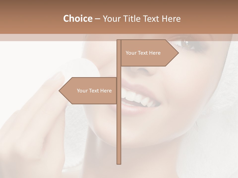 Smiling Pretty Young PowerPoint Template