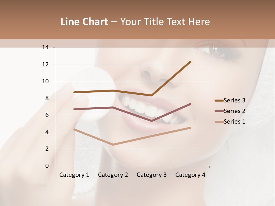 Smiling Pretty Young PowerPoint Template