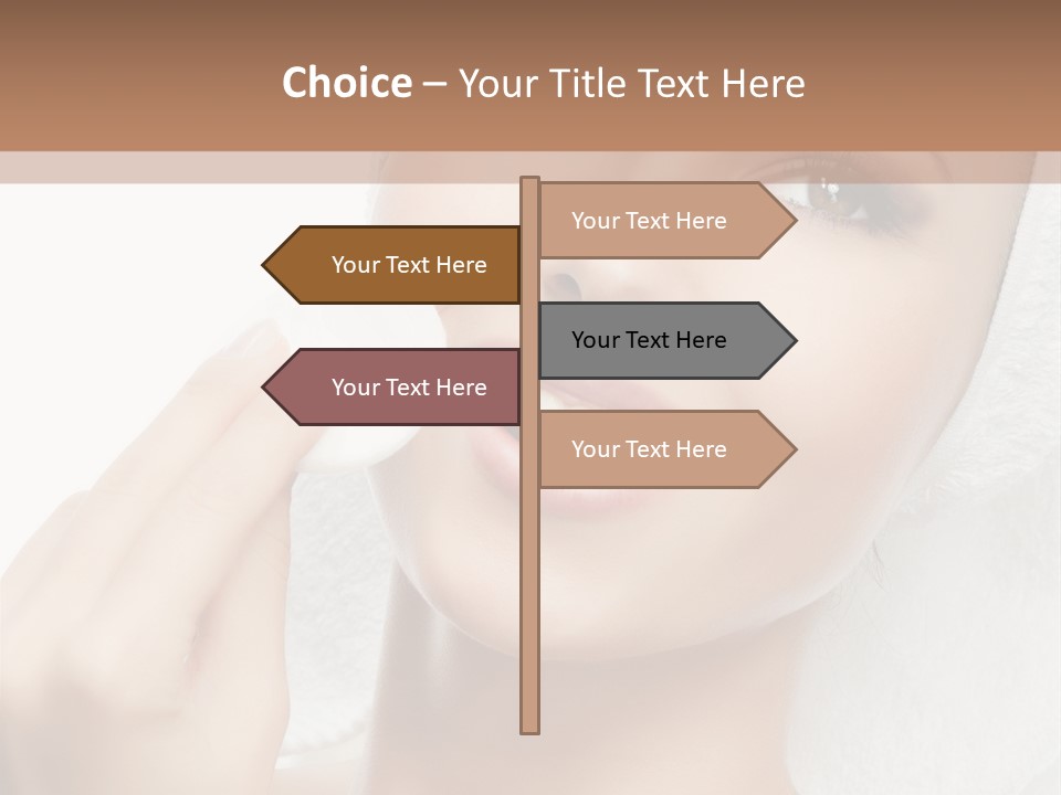 Smiling Pretty Young PowerPoint Template